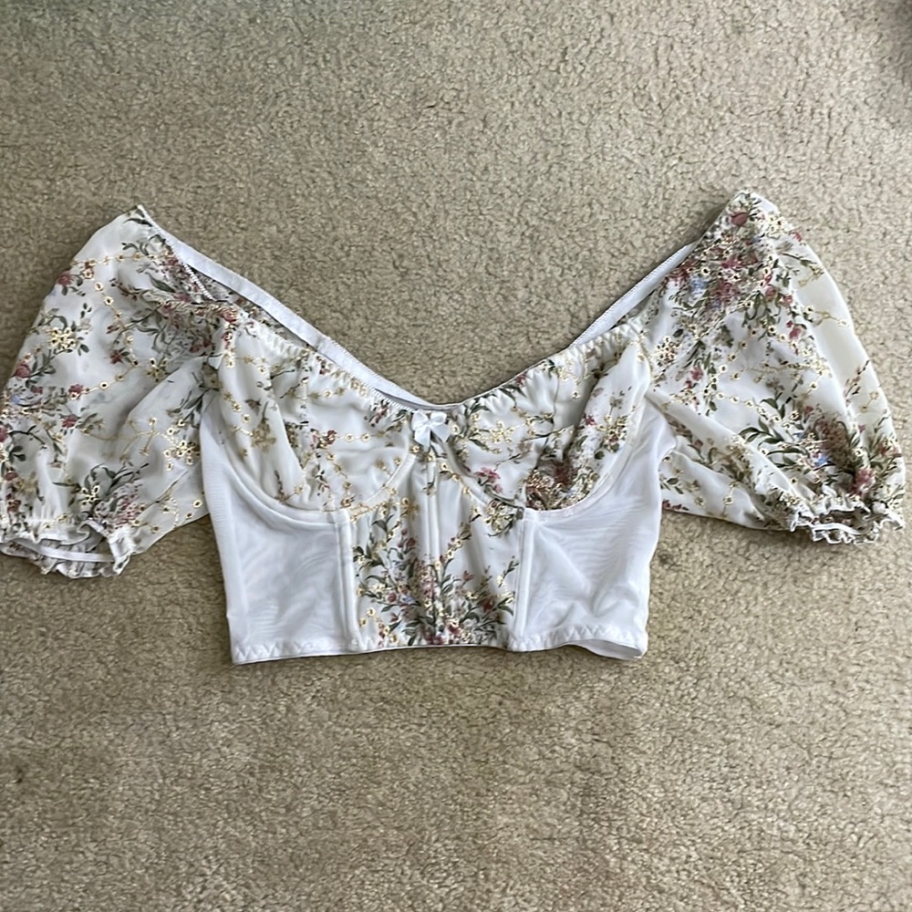 White corset top